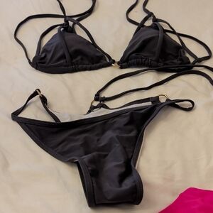 SHEIN Black Bikini Set